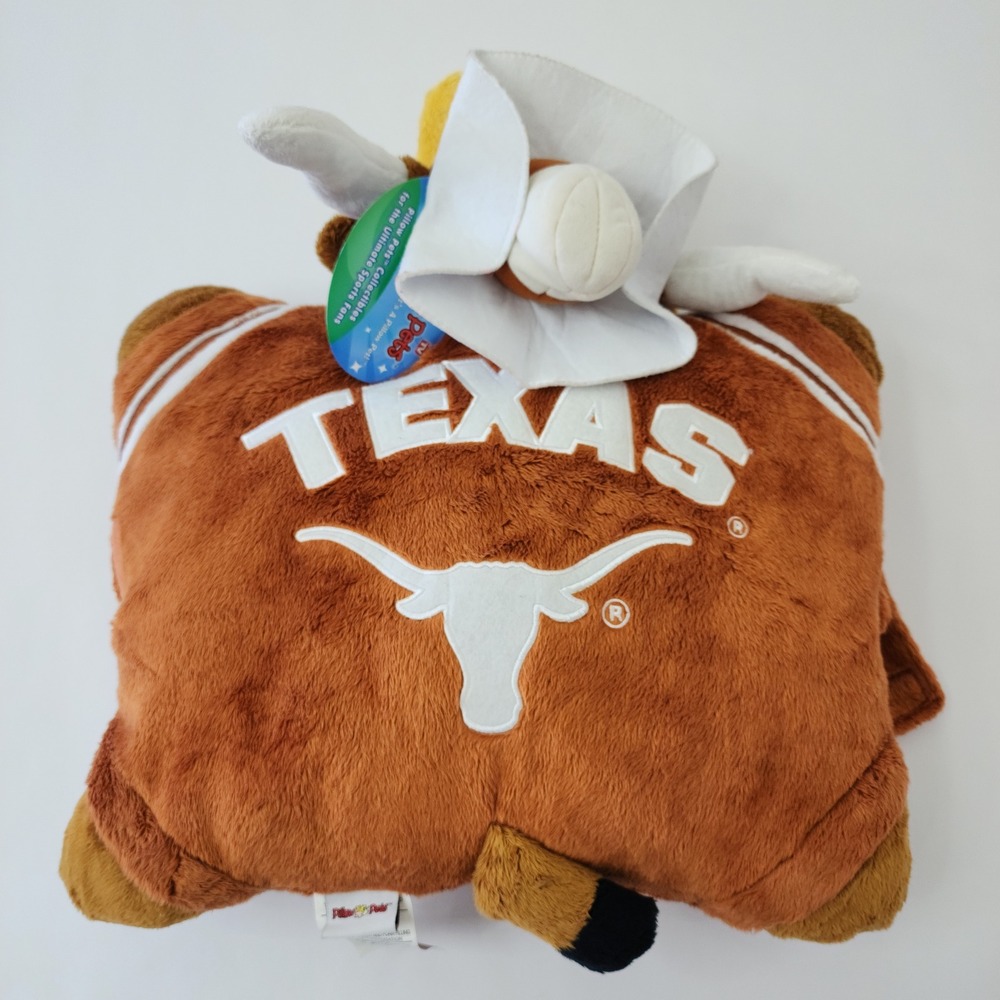 Pillow Pets University of Texas Longhorns Bevo Mascot Plush Pillow Burnt Orange